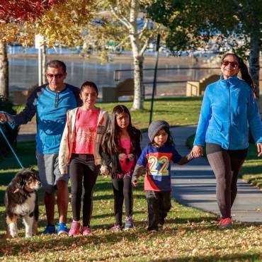 Family autumn walk inspiration from Visit Big Bear