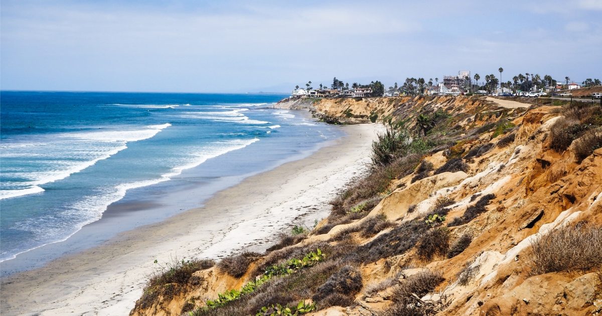 Coastal bluffs and beach in Carlsbad